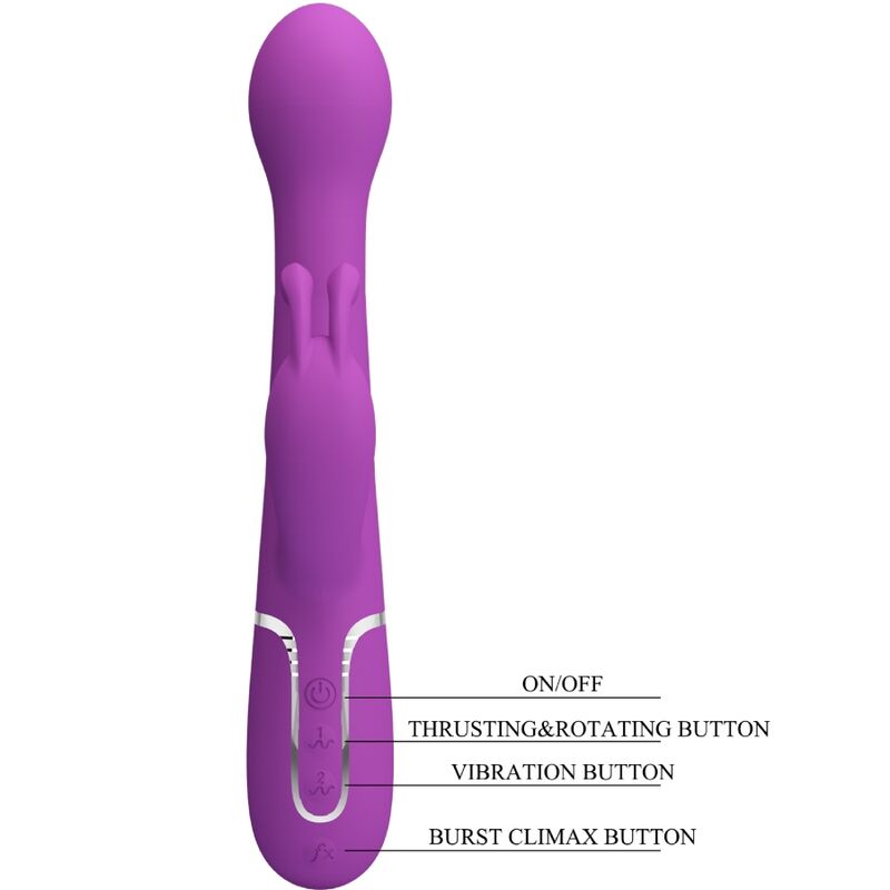 PRETTY LOVE - DEJON 3 IN 1 MULTIFUNKTIONS-RABBIT-VIBRATOR LILA - Sexotim