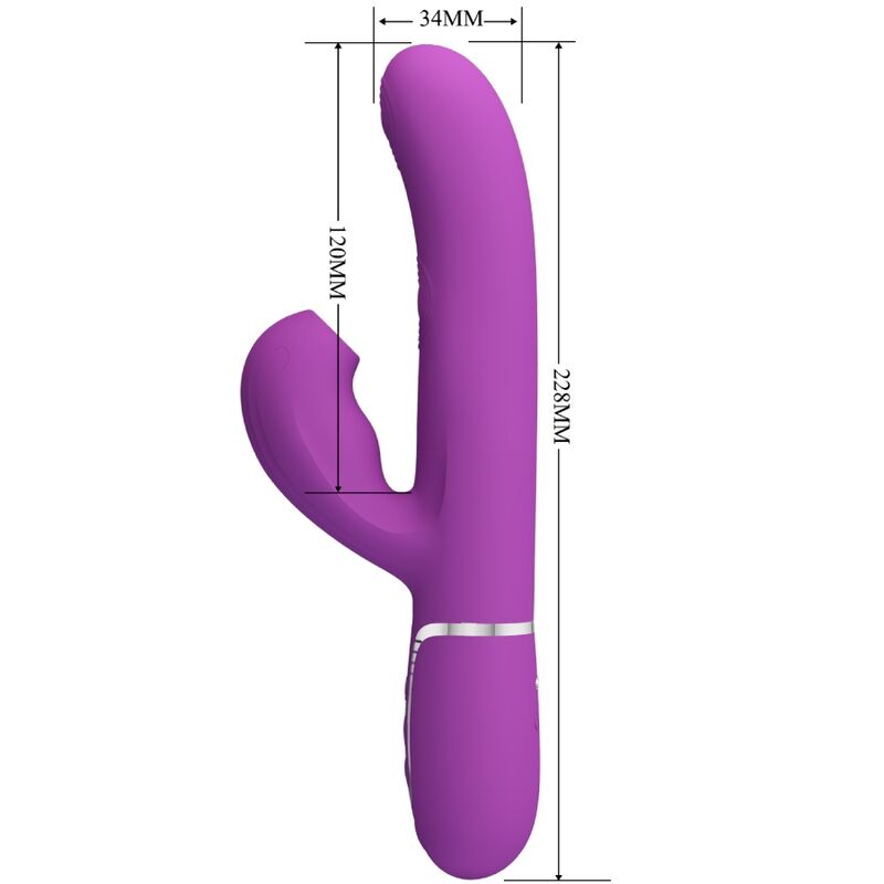 PRETTY LOVE - PERLITA 3 IN 1 MULTIFUNKTIONS-RABBIT-VIBRATOR LILA - Sexotim