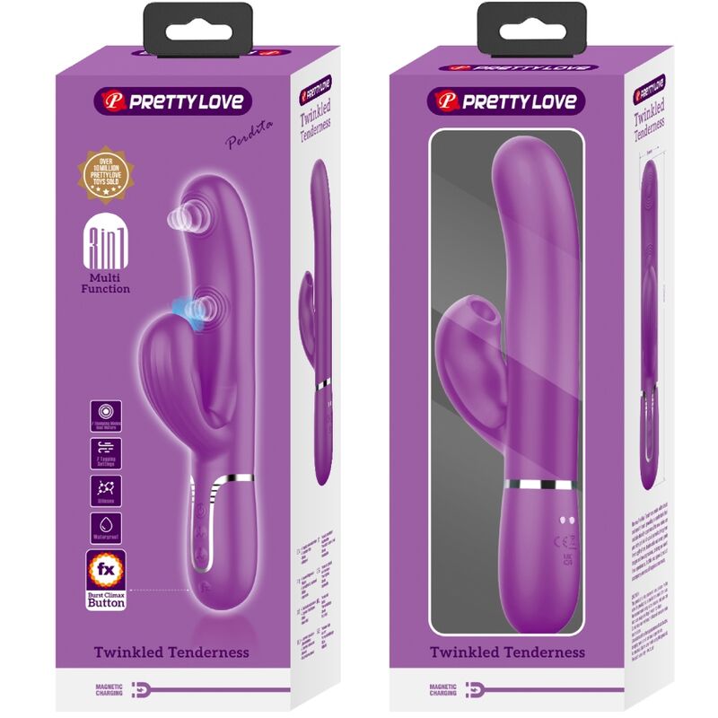 PRETTY LOVE - PERLITA 3 IN 1 MULTIFUNKTIONS-RABBIT-VIBRATOR LILA - Sexotim