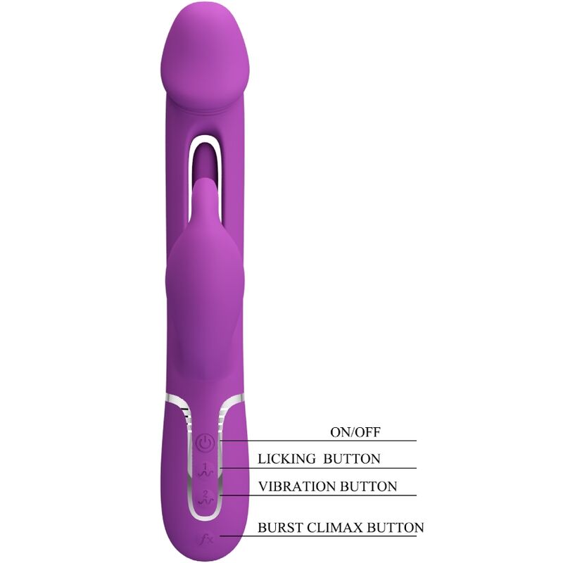 PRETTY LOVE - KAMPAS 3 IN 1 MULTIFUNKTIONS-RABBIT-VIBRATOR LILA - Sexotim