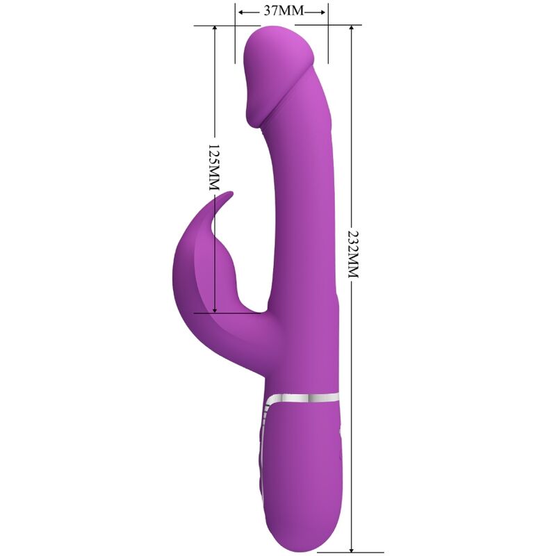 PRETTY LOVE - KAMPAS 3 IN 1 MULTIFUNKTIONS-RABBIT-VIBRATOR LILA - Sexotim