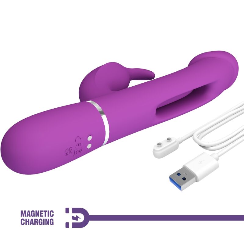 PRETTY LOVE - KAMPAS 3 IN 1 MULTIFUNKTIONS-RABBIT-VIBRATOR LILA - Sexotim