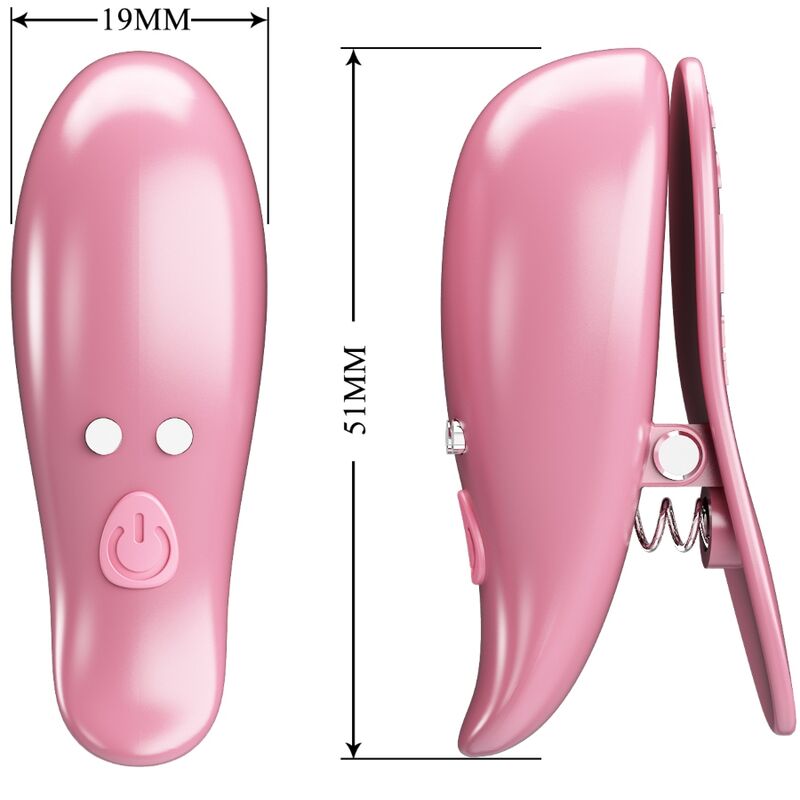 PRETTY LOVE - CAILEY NIPPELKLEMMEN 10 VIBRATIONEN FERNBEDIENUNG ROSA - Sexotim