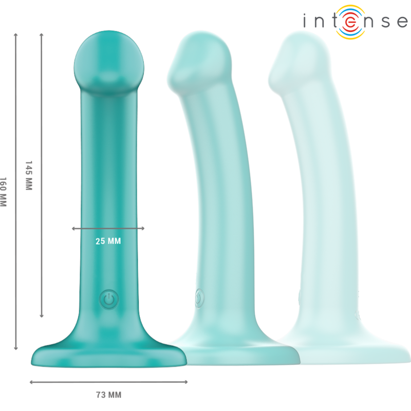 INTENSE - KATIE VIBRATOR MIT SAUGNÄPFEN 10 VIBRATIONEN BLAU FERNBEDIENUNG - Sexotim