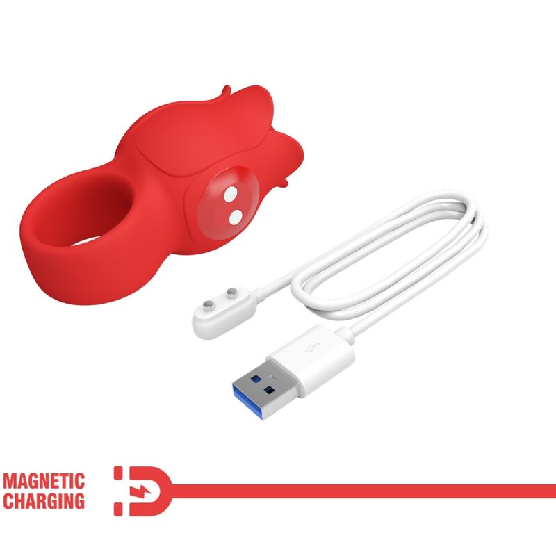 PRETTY LOVE - JAE ROSE FÖRMIGER FINGERVIBRATOR 10 VIBRATIONEN ROT - Sexotim