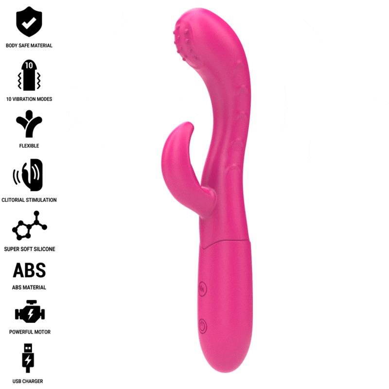INTENSE - AMARA VIBRATOR MIT STIMULIERENDER ZUNGE 10 VIBRATIONEN ROSA - Sexotim