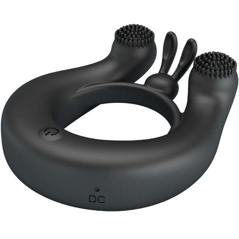 PRETTY LOVE - DAHLIA VIBRATIONSRING + KLITORISSTIMULATOR 12 VIBRATIONEN SCHWARZ - Sexotim