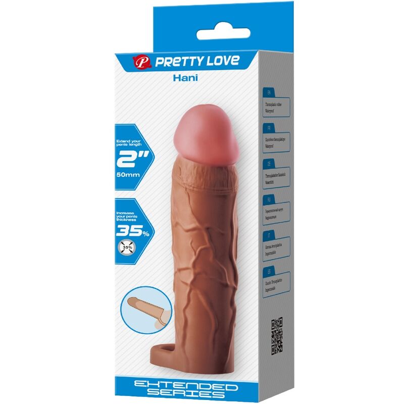 PRETTY LOVE - HANI PENISHÜLLE MIT 5 CM VERLÄNGERUNG MULATTE - Sexotim