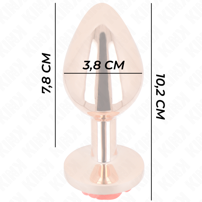 KINK - ROSA GOLDENER ANALSTECKER MIT ROTER ROSE L - Sexotim