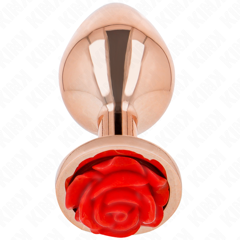 KINK - ROSA GOLDENER ANALSTECKER MIT ROTER ROSE M - Sexotim