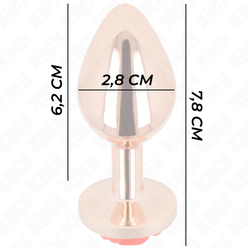 KINK - ROSA GOLDENER ANALSTECKER MIT ROTER ROSE S - Sexotim