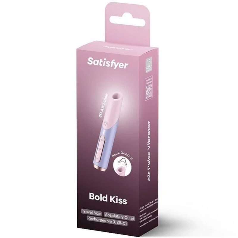 SATISFYER - BOLD KISS WAVE KLITORIS-STIMULATOR ROSA / VIOLETT - Sexotim