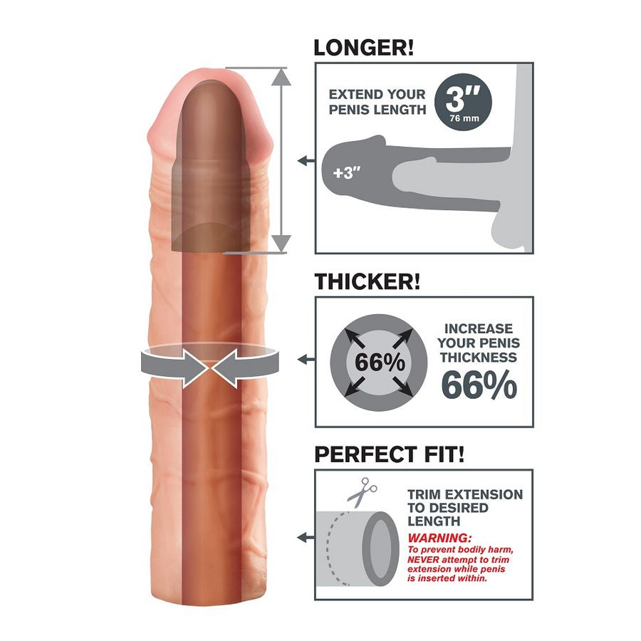 FANTASY X- TENSIONS - MEGA 3 EXTENSION FLESH - Sexotim