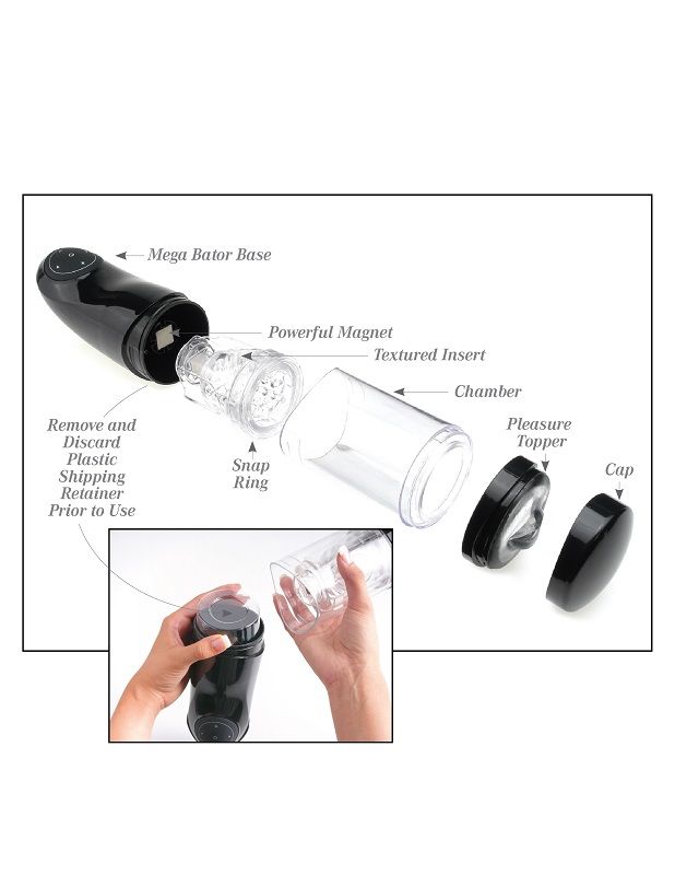 EXTREME TOYZ - PDX MEGA BATOR USB-MÄNNLICHER MASTURBATOR VAGINA WEISS - Sexotim