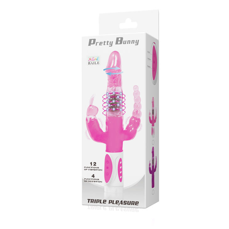 BAILE - PRETTY BUNNY DREIFACHER VIBRATOR ROTATOR - Sexotim