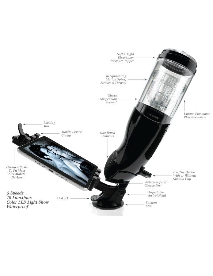 EXTREME TOYZ - PDX MEGA BATOR USB MÄNNLICHER MASTURBATOR MUND ROT - Sexotim