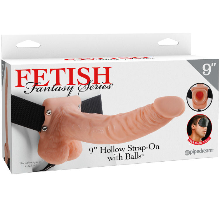 FETISH FANTASY SERIES - 9 HOHL STRAP-ON MIT BLLEN 22,9 CM FLEISCH - Sexotim