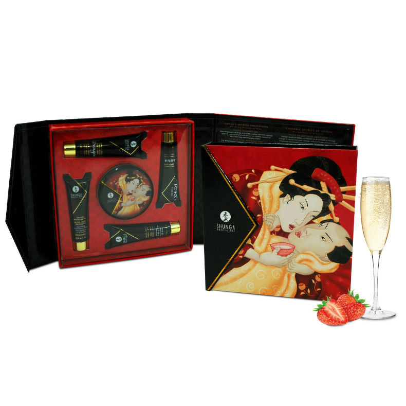 SHUNGA - GEHEIMES GEISHA-ERDBEER- UND CAVA-KIT - Sexotim