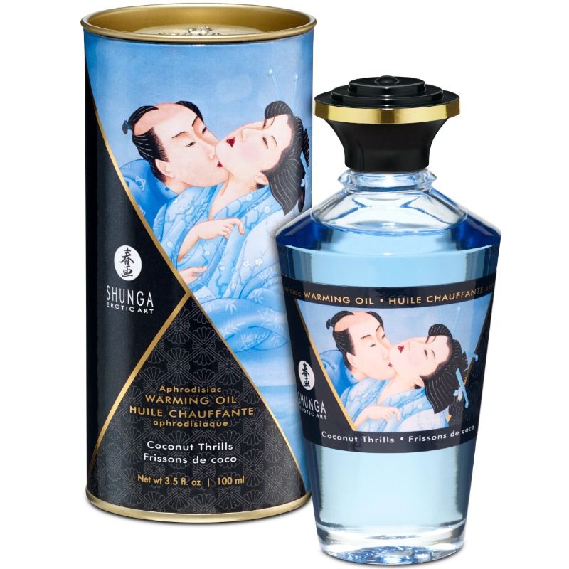 SHUNGA - WÄRMEEFFEKT-MASSAGEÖL MIT KOKOSNUSSGESCHMACK 100 ML - Sexotim