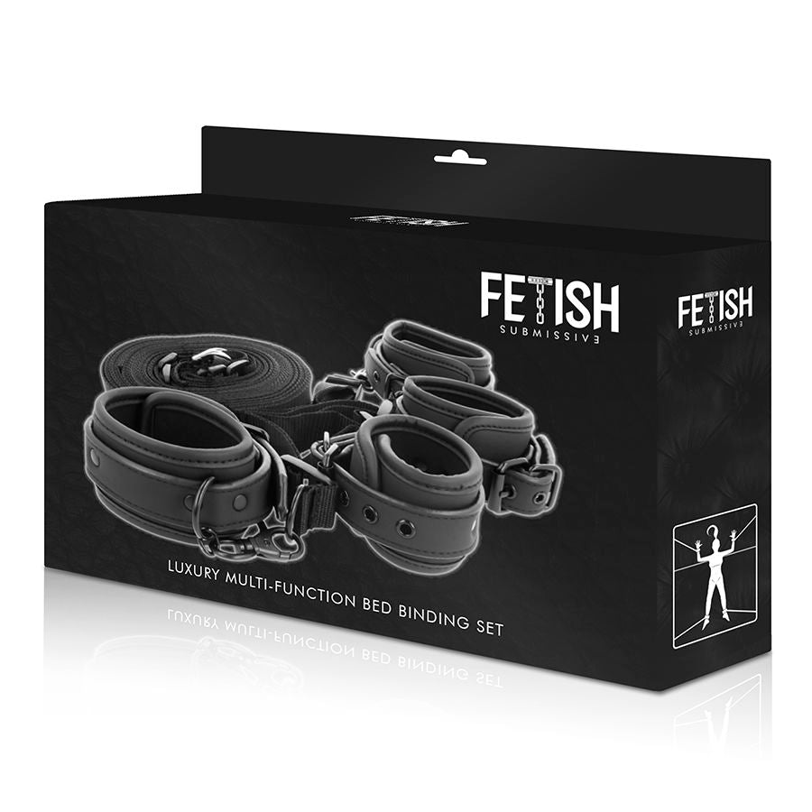 FETISH SUBMISSIVE - SET AUS HANDSCHELLEN UND KRAWATTEN MIT NOPRENE-FUTTER - Sexotim