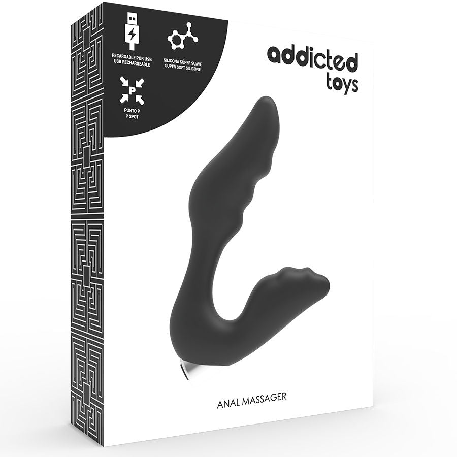 ADDICTED TOYS - PROSTATISCHER VIBRATOR WIEDERAUFLADBAR. MODELL 6 - SCHWARZ - Sexotim