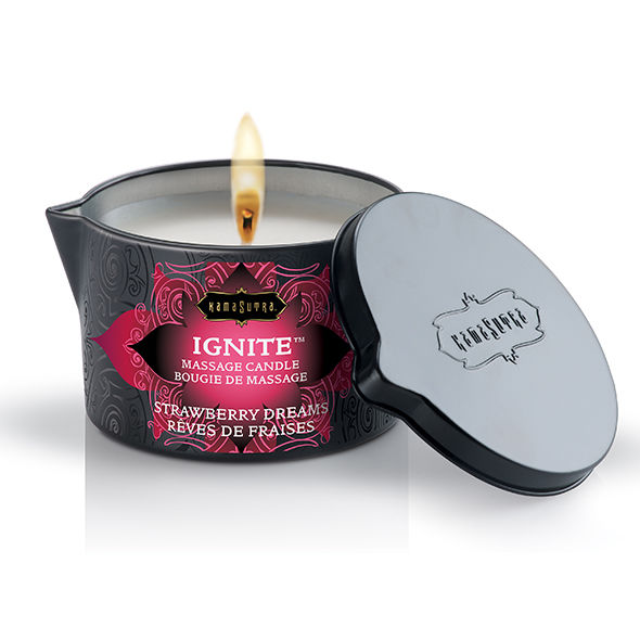 KAMASUTRA - STRAWBERRY DREAMS MASSAGEKERZE 170 GR - Sexotim