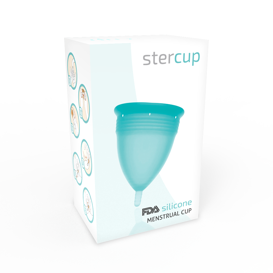 STERCUP - FDA SILIKON-MENSTRUALCUP AQUAMARIN - GRÖSSE L - Sexotim