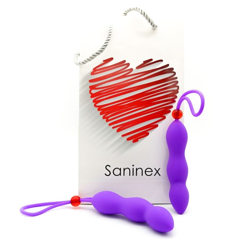 SANINEX - CLIMAX ANALPLUG MIT LILA PENISRING - Sexotim