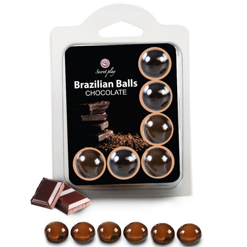 SECRETPLAY - SET 6 BRASILIANER-KUGELN SCHOKOLADE AROMA - Sexotim