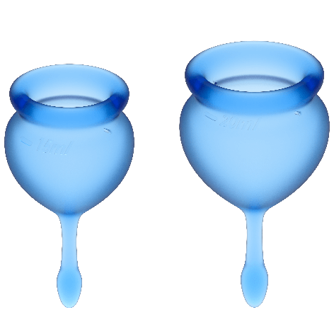 SATISFYER - FEEL GOOD MENSTRUAL CUP SET 15 + 20 ML BLAU / LILA - Sexotim