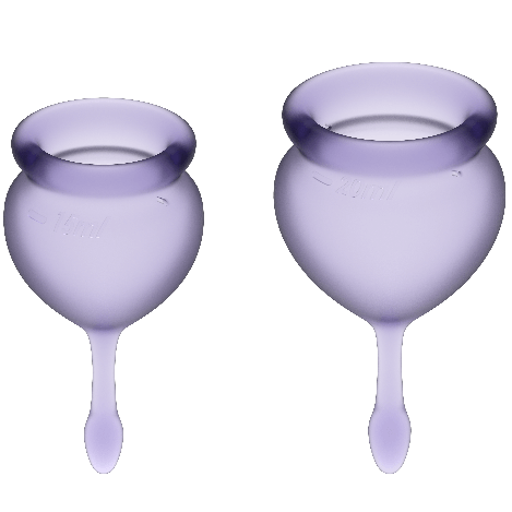 SATISFYER - FEEL GOOD MENSTRUAL CUP SET 15 + 20 ML BLAU / LILA - Sexotim