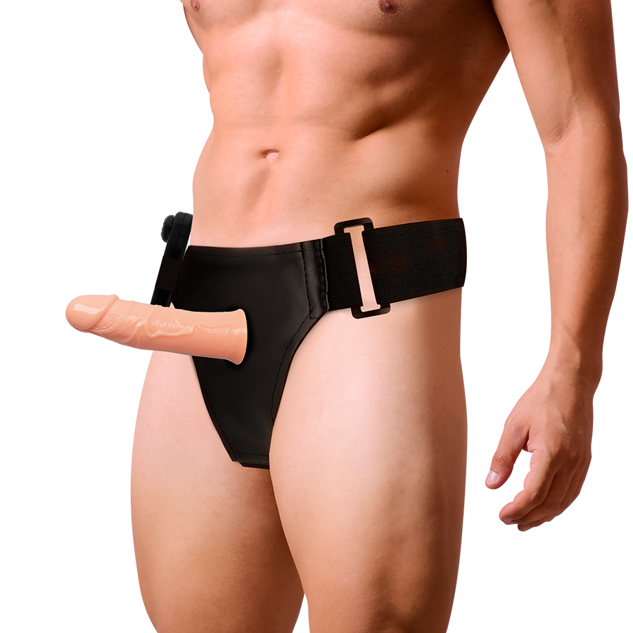 HARNESS ATTRACTION - GREGORY HOLLOW RNES MIT VIBRATOR 16.5 CM -O- 4.3 CM - Sexotim