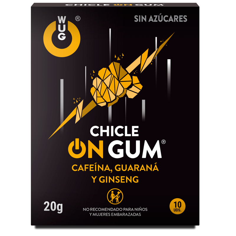 WUG GUM - ON CAFFEINE, GINSENG AND GUARANA GUM 10 UNITS - Sexotim