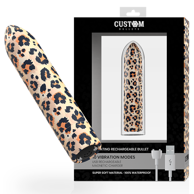 CUSTOM BULLETS - RECHARGEABLE BULLET LEOPARD 10 INTENSITIES - Sexotim