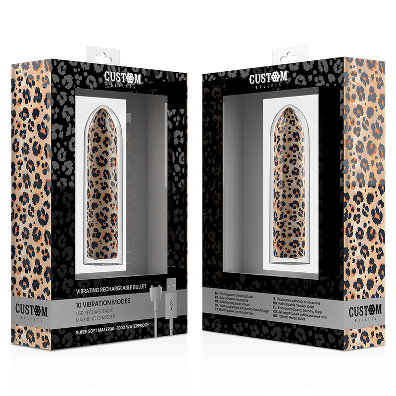 CUSTOM BULLETS - RECHARGEABLE BULLET LEOPARD 10 INTENSITIES - Sexotim