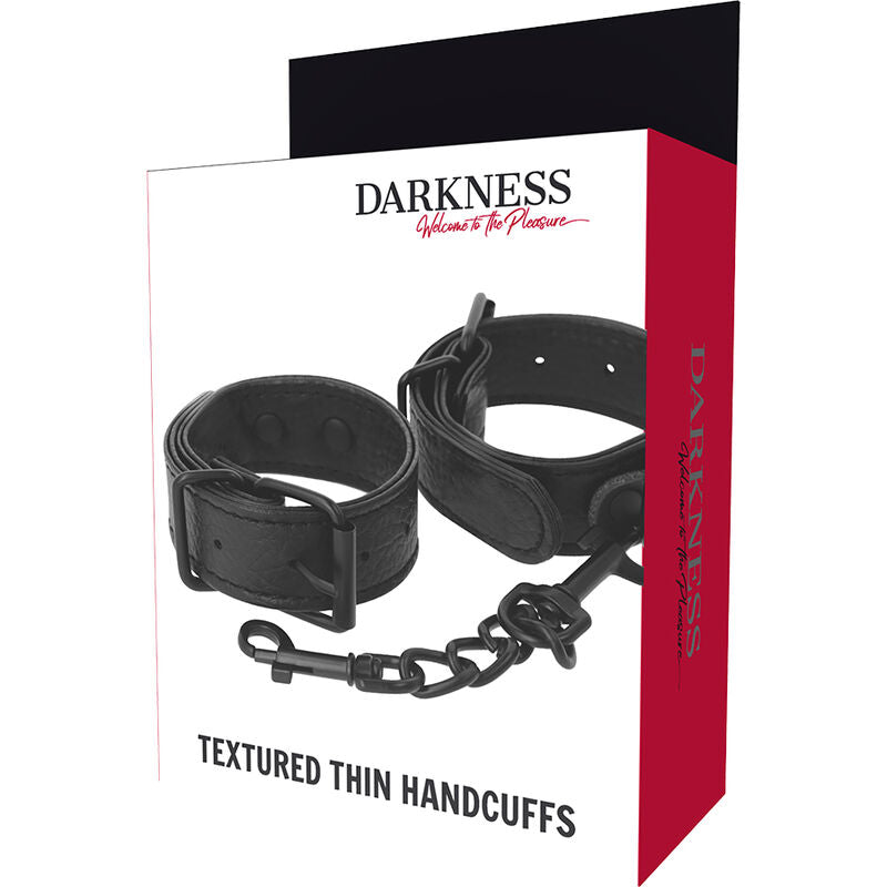 DARKNESS - BREITE, DÜNNE TEXTURIERTE HANDSCHELLEN - Sexotim