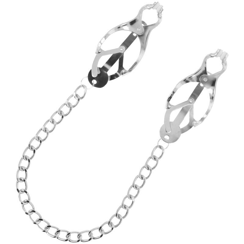 DARKNESS - NIPPELKLEMME AUS METALL MIT KETTE - Sexotim