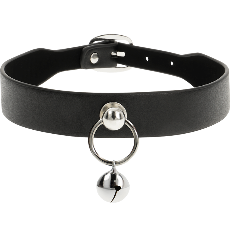 COQUETTE CHIC DESIRE - VEGANE LEDER-HALSKETTE DAMEN-ACCESSOIRE RASSEL/REIFEN - Sexotim
