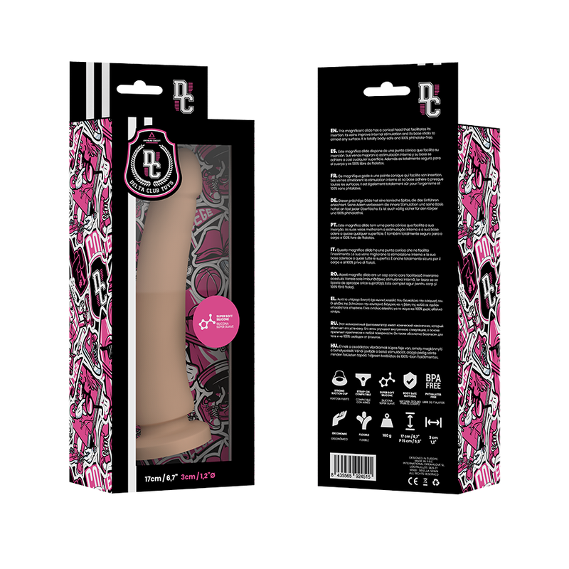 DELTA CLUB - TOYS DILDO NATÜRLICHES MEDIZINISCHES SILIKON 17 CM -O- 3 CM - Sexotim