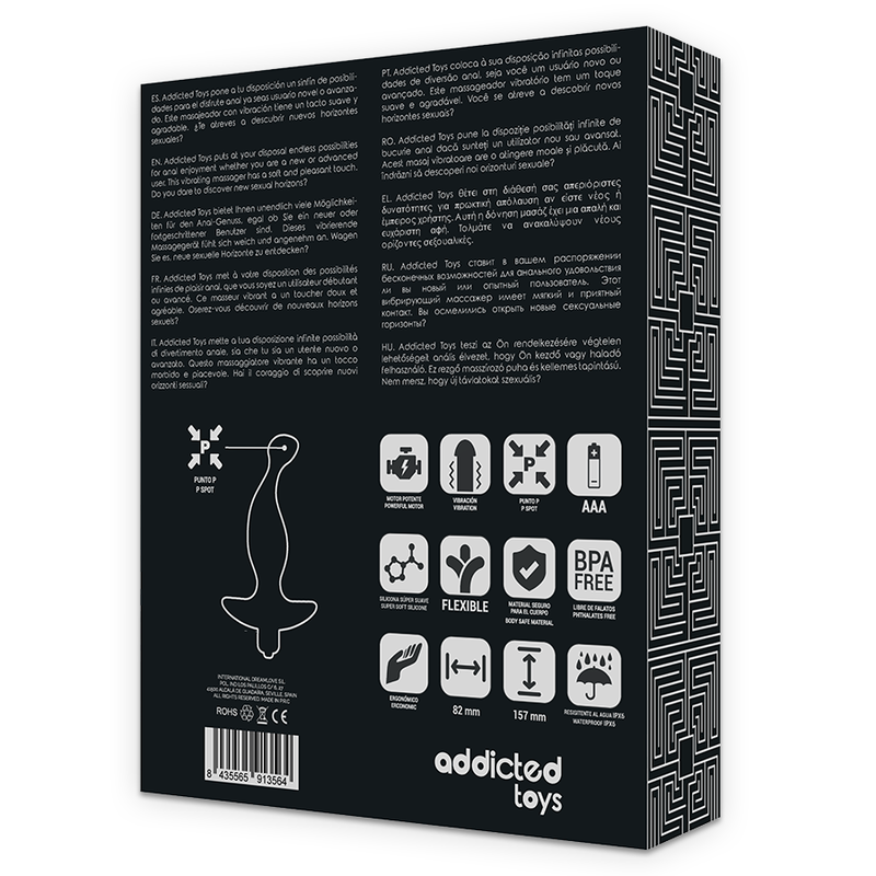 ADDICTED TOYS - ANALMASSAGER MIT SCHWARZER VIBRATIONMODELL 1 - Sexotim