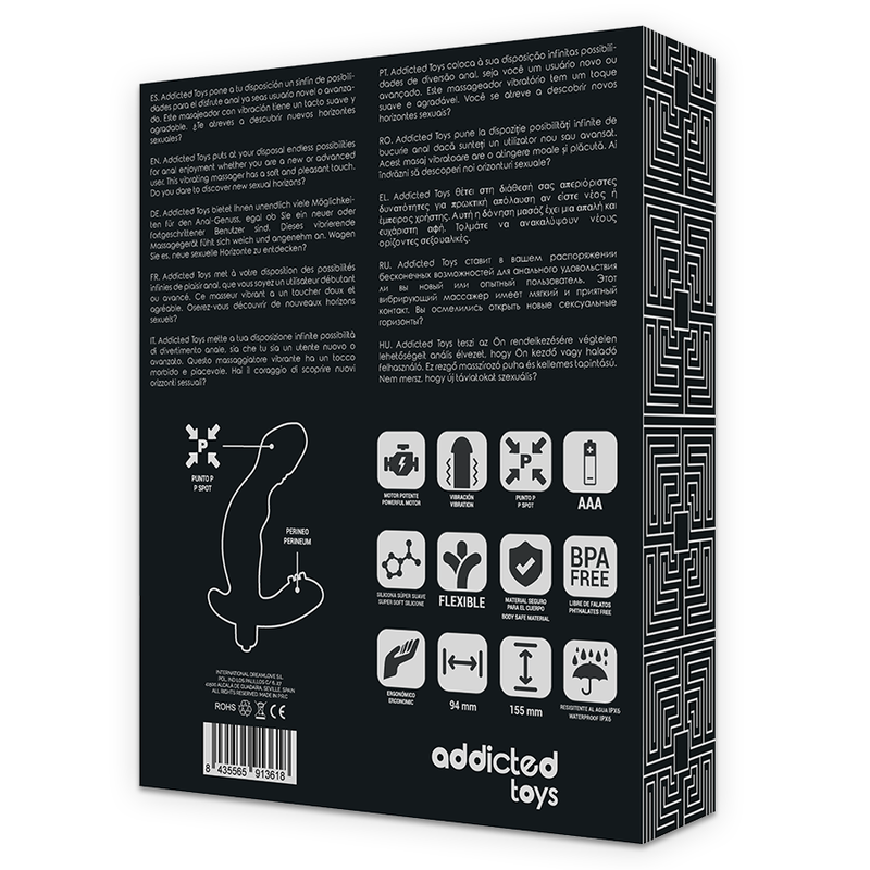 ADDICTED TOYS - ANALSTIMULATOR PROSTATA REALISTISCHER P-SPOT-VIBE AUS SILIKON - Sexotim