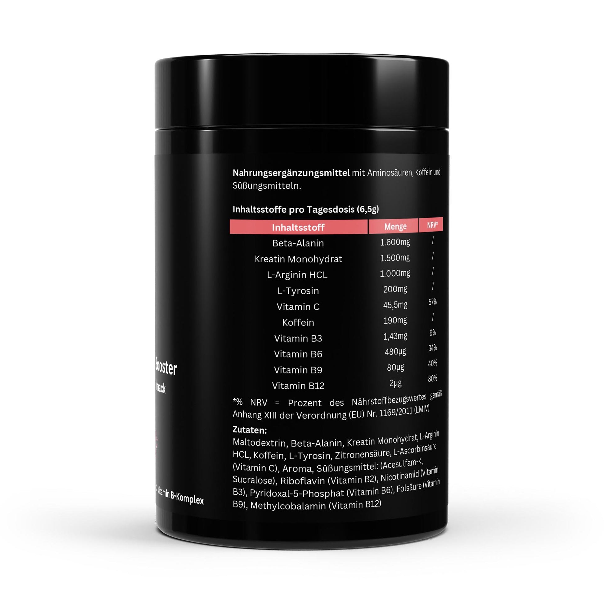 Pre-Workout Booster Himbeere - 520g - Sexotim