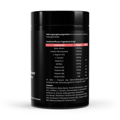 Pre-Workout Booster Himbeere - 520g - Sexotim