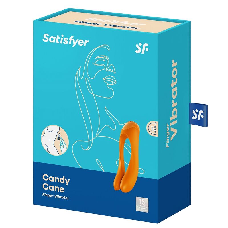 SATISFYER - CANDY CANE FINGERVIBRATOR ORANGE - Sexotim