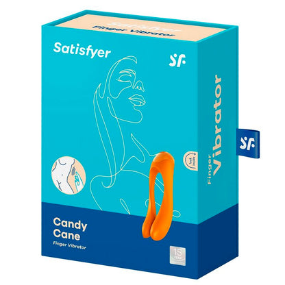 SATISFYER - CANDY CANE FINGERVIBRATOR ORANGE - Sexotim