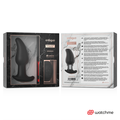 ANBIGUO - ANAL PLUG VIBRATOR AMADEUS MIT ROTIERENDEN PERLEN UND WATCHME & FERNBEDIENUNG - Sexotim
