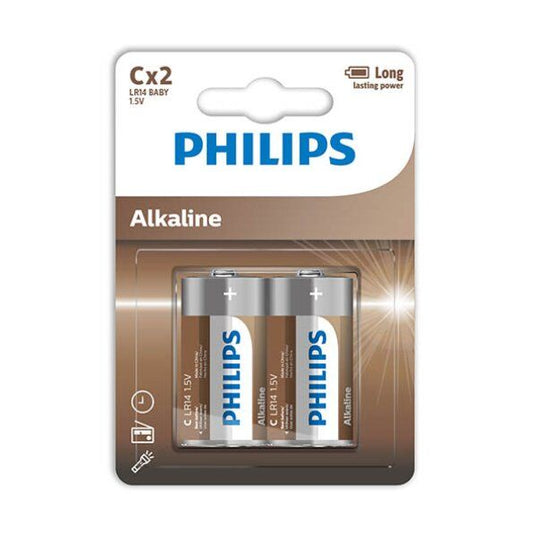 PHILIPS - ALKALINE BATTERIEN C LR14 BLISTER*2 - Sexotim