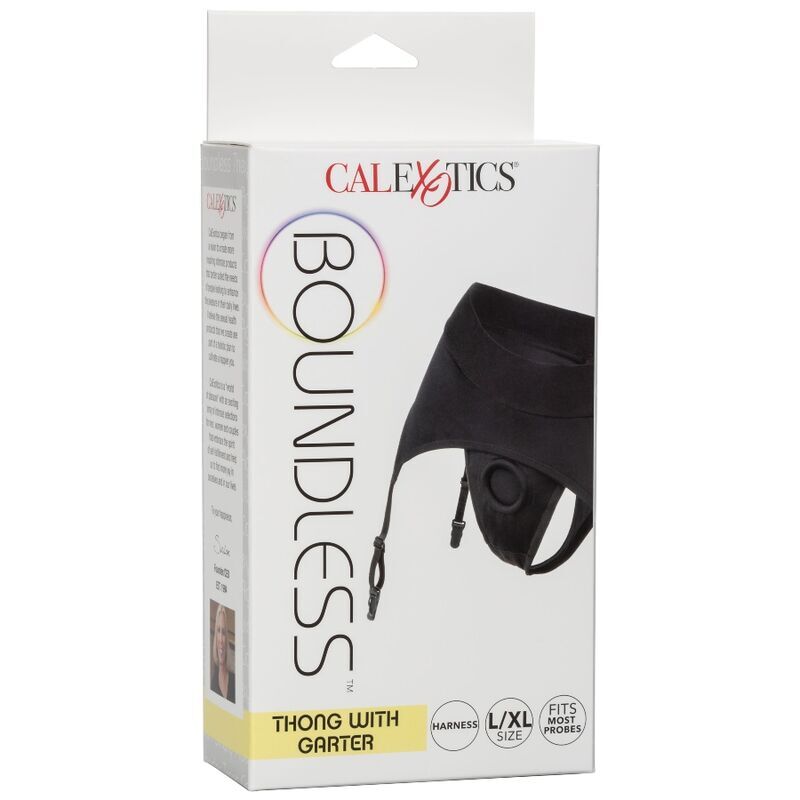 CALEXOTICS - BOUNDLESS THONG MIT GARTER L/XL - Sexotim