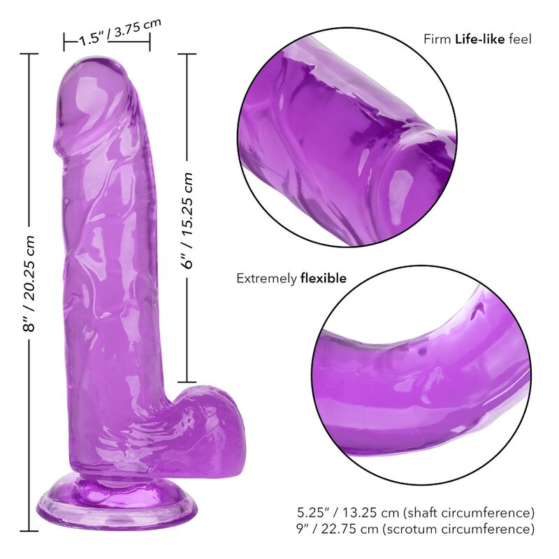 CALEXOTICS - GRÖSSE KÖNIGIN-DILDO LILA 15.3 CM - Sexotim