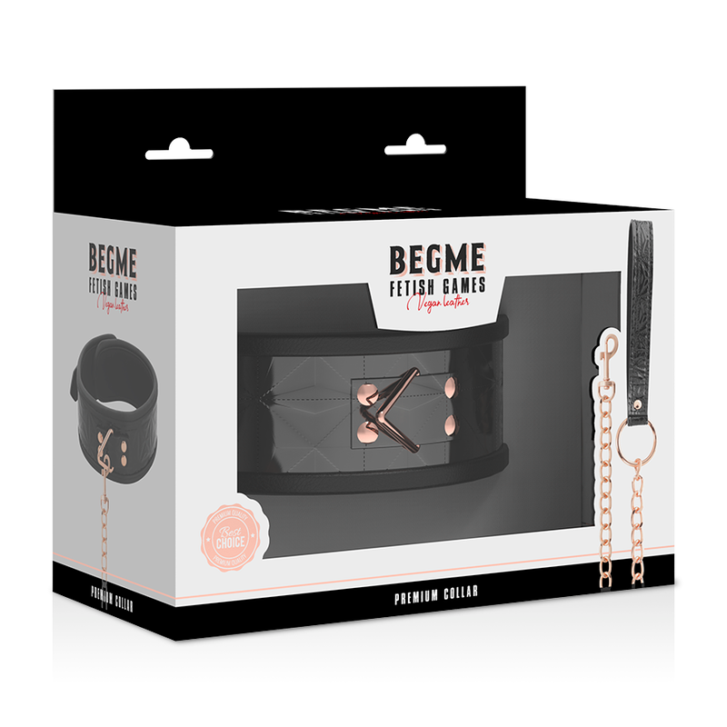 BEGME - BLACK EDITION PREMIUM VEGANER LEDERHALSBAND - Sexotim